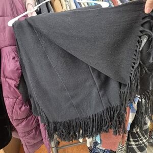 Black Fringed Shawl